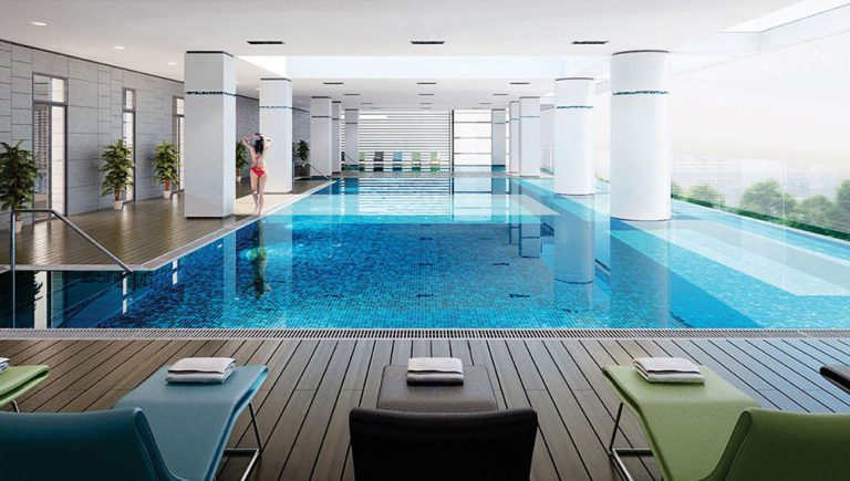 bể bơi vô cực ở tầng 3