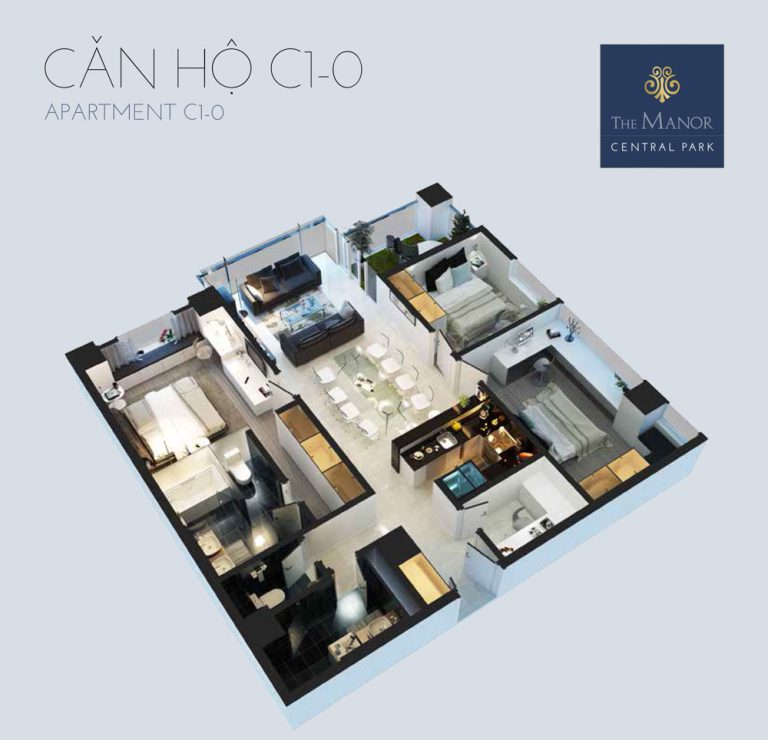 căn hộ 3 ngủ the manor central park nguyễn xiển căn hộ 3 ngủ the manor central park nguyễn xiển